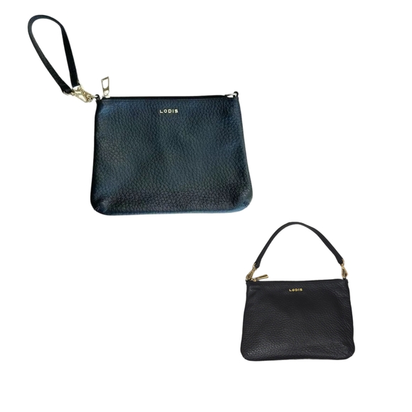 LODIS "Emily" Pebbled Leather Convertible Wristlet/Cluch Style Handbag - Picture 1 of 15